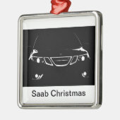 Saab Kerstmis Metalen Ornament (Links)