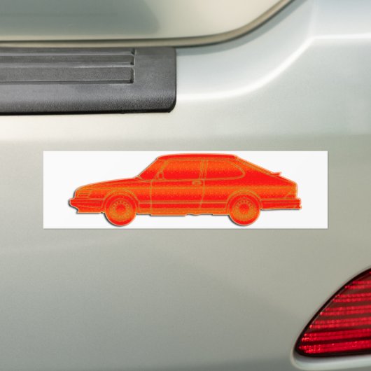 Saab-profiel Bumpersticker (Op auto)