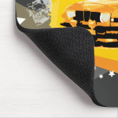  saab rally mousepad - geel sinaasappel muismat (Hoek)