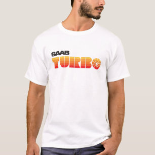 SAAB Turbo retro kijkt badge strepen T-shirt