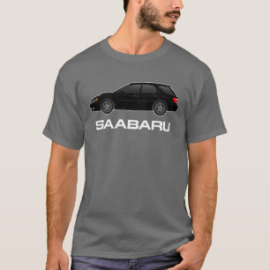 saabaru 9-2x in zwart t-shirt