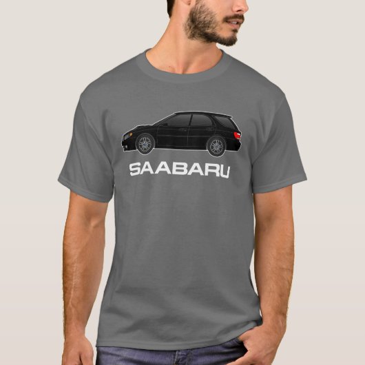 saabaru 9-2x in zwart t-shirt (Voorkant)
