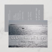 Saacape Celebration of Life Funeral Announcement Kaart (Voorkant / Achterkant)