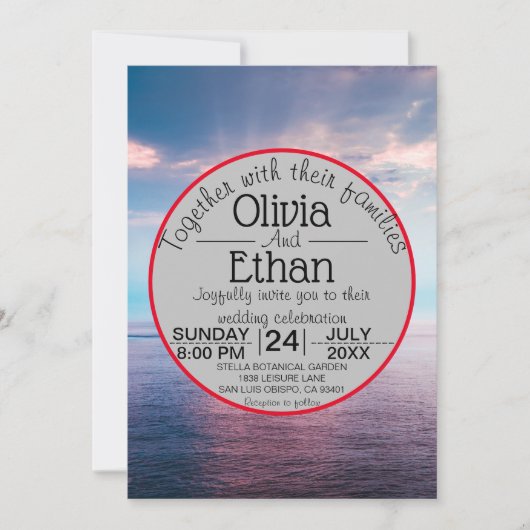 Saacape strand blue sky Weddenschap Kaart (Voorkant)