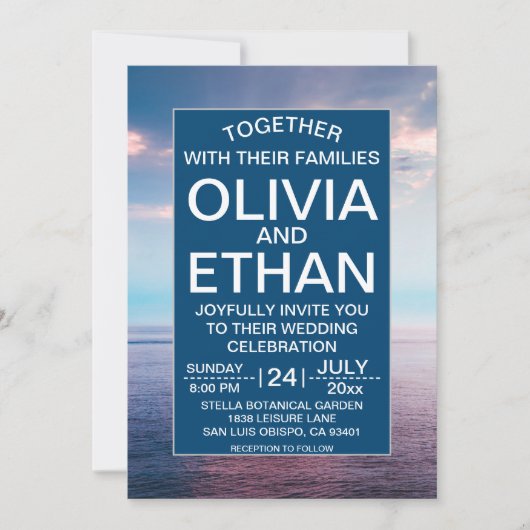 Saacape strand blue sky Weddenschap Kaart (Voorkant)