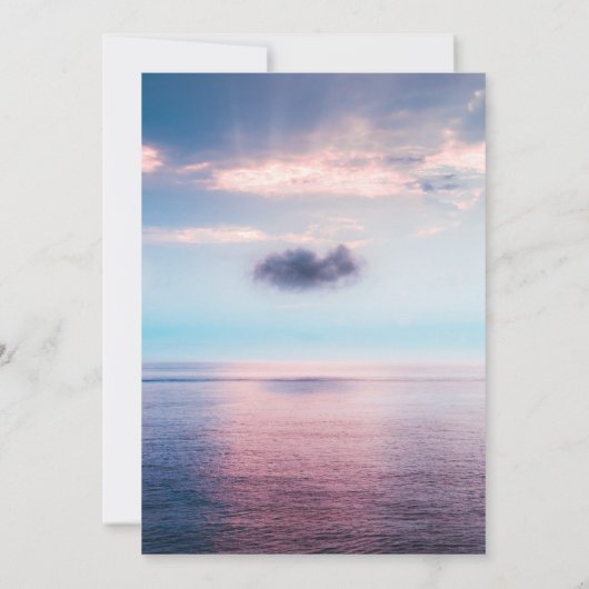 Saacape strand blue sky Weddenschap Kaart (Achterkant)