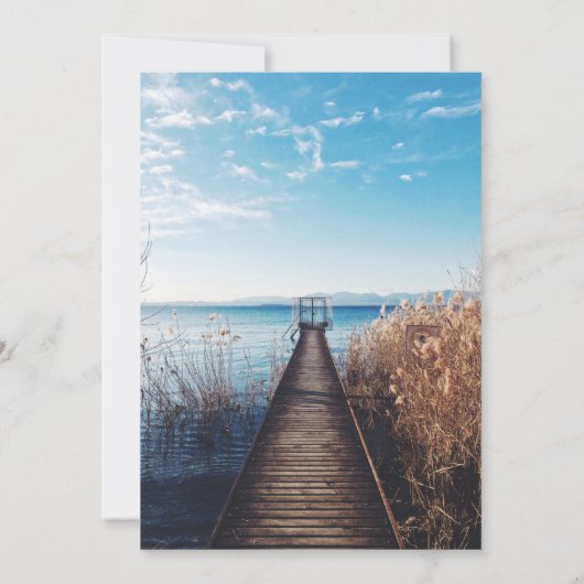 Saacape strandfeest bruiloft uitnodiging (Achterkant)