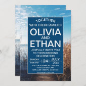 Saacape strandfeest bruiloft uitnodiging (Voorkant / Achterkant)