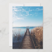 Saacape strandfeest bruiloft uitnodiging (Achterkant)