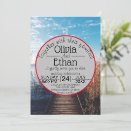 Saacape strandfeest bruiloft uitnodiging