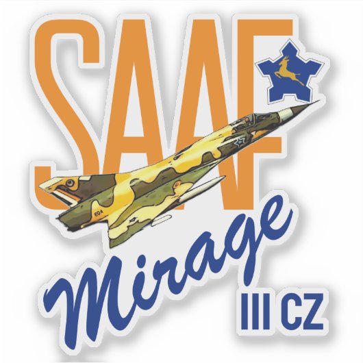 SAAF MIRAGE III CZ STICKER (Voorkant)