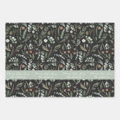 Saaggroene kerst moderne minimale botanische kerst inpakpapier vel (Voorkant 2)