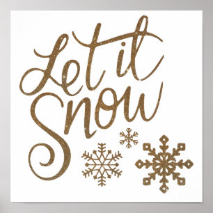 saai kerst laat het sneeuwen poster