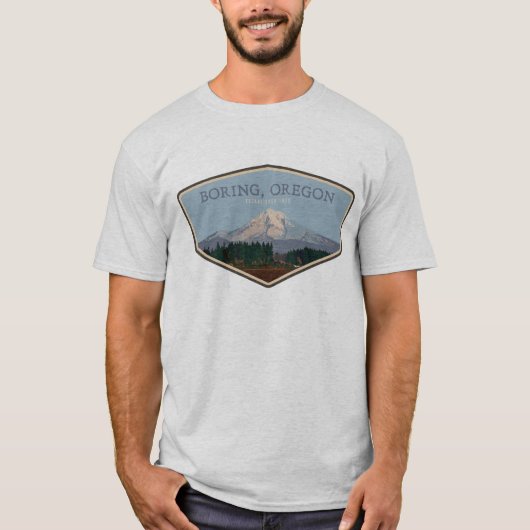 Saai, Oregon | Mt Hood Mannen T-shirt (Voorkant)