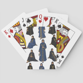 Saaidische vrouwen in kleurrijke Abaya-patronen Pokerkaarten