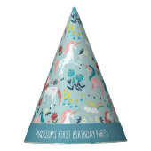 Saaie magische meisjes eerste verjaardag feesthoedjes (Voorkant)