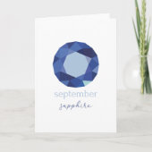 Saaipril september geboortesteen kaart (Voorkant)