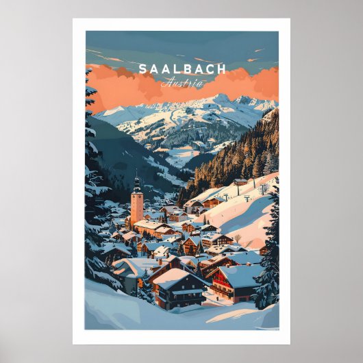 Saalbach Muur Kunstprint 1 Poster (Voorkant)