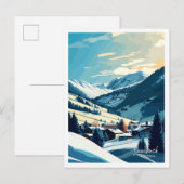 Saalbach Oostenrijk Reizen  Illustratie Briefkaart (Voorkant / Achterkant)