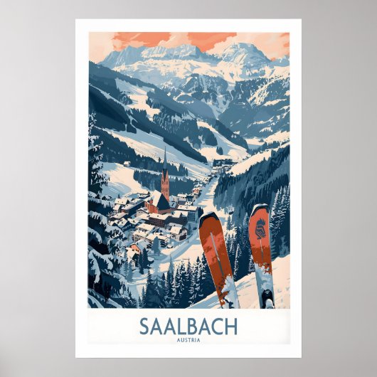 Saalbach Poster Oostenrijk 1 (Voorkant)