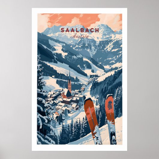 Saalbach Print Oostenrijk 1 (Voorkant)