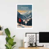 Saalbach Reisposter - Oostenrijk 1 Poster (Thuiskantoor)