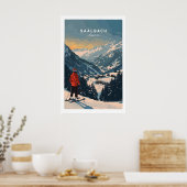 Saalbach Reisposter - Oostenrijk 1 Poster (Keuken)