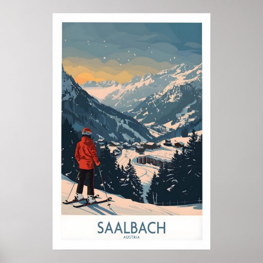 Saalbach Ski Print - Oostenrijk 1 (Voorkant)