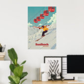 Saalbach Skicircus Skigebied Reisposter Poster (Thuiskantoor)