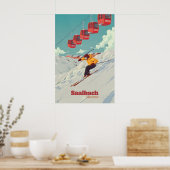 Saalbach Skicircus Skigebied Reisposter Poster (Keuken)