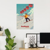 Saalbach Skicircus Snowboarden Reisposter Poster (Thuiskantoor)