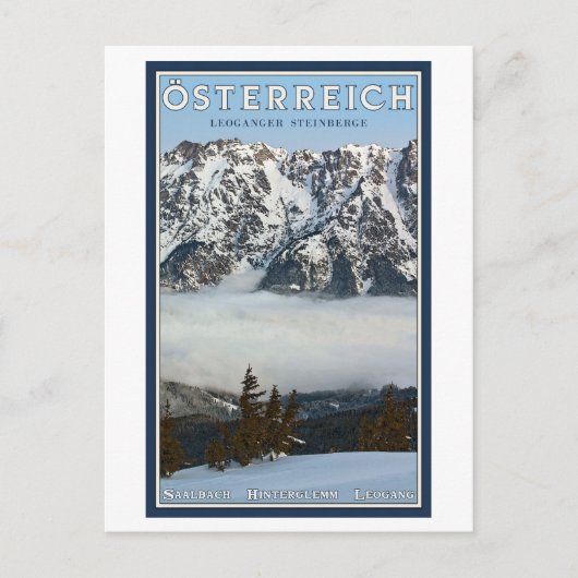 Saalbach - Valley Fog Briefkaart (Voorkant)