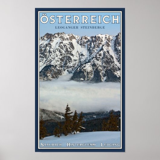 Saalbach - Valley Fog Poster (Voorkant)
