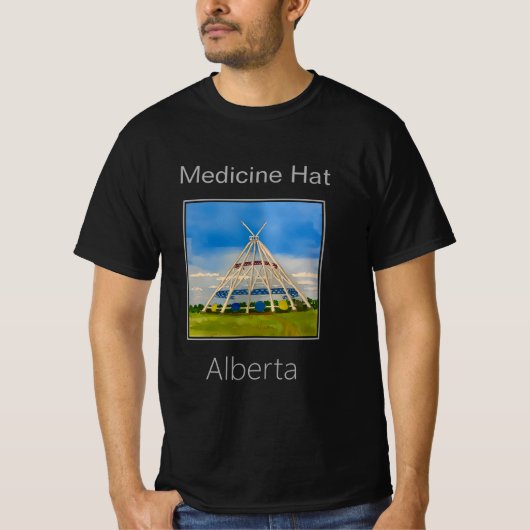 Saamis Tepee, Pet voor Geneeskunde, Alberta T-shirt (Voorkant)