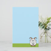 Saanen Goat Briefpapier (Staand voorkant)