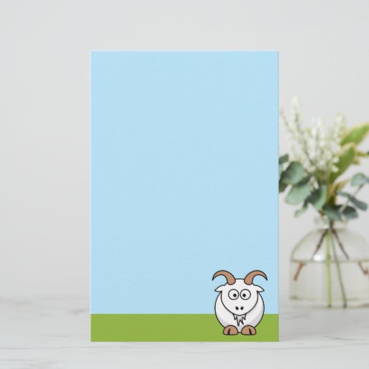 Saanen Goat Briefpapier (Staand voorkant)