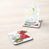 Saanen Goat met vakantiegeest Bier Onderzetter (Rechterzijde)