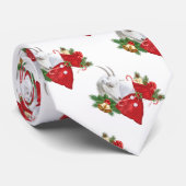 Saanen Goat met vakantiegeest Stropdas (Opgerold)