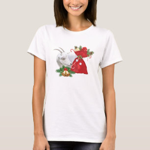 Saanen Goat met vakantiegeest T-shirt