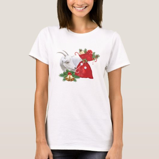 Saanen Goat met vakantiegeest T-shirt (Voorkant)