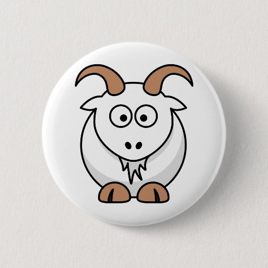 Saanen Goat Ronde Button 5,7 Cm (Voorkant)