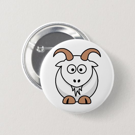 Saanen Goat Ronde Button 5,7 Cm (Voorkant /achterkant)