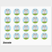 Saanen Goat Ronde Sticker (Vel)