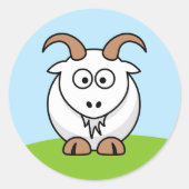 Saanen Goat Ronde Sticker (Voorkant)