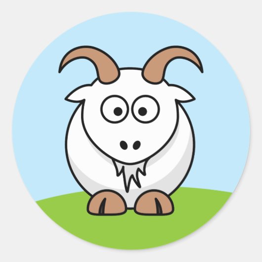 Saanen Goat Ronde Sticker (Voorkant)