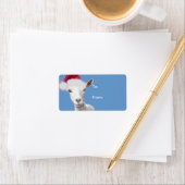 Saanen Goat Santa Goat Label met kerstcadeaus (Insitu)