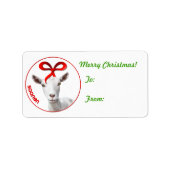 SaanenGoat Kerstcadeau Label Sticker (Voorkant)