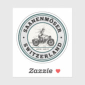 Saanenmöser Pass Zwitsers-Alpen motortour Sticker (Vel)