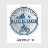 Saanenmöser Pass Zwitsers-Alpen motortour Sticker (Vel)
