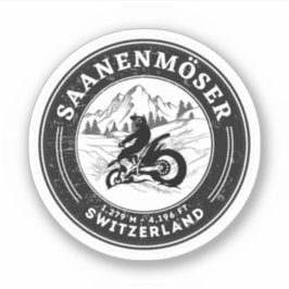 Saanenmöser Pass Zwitsers-Alpen motortour Sticker